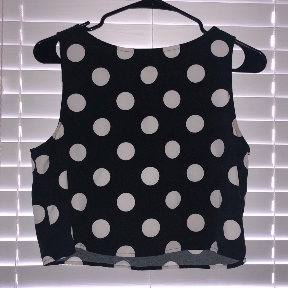 Polka dot crop top